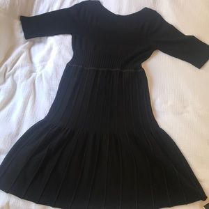 Cividini Black Merino Wool Dress